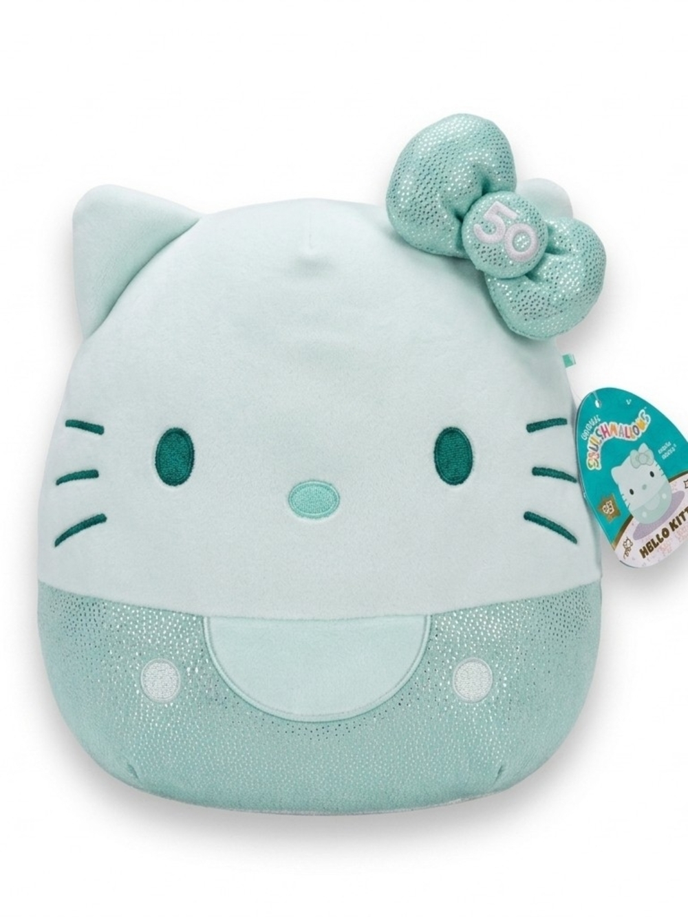 Squishmallow Hello Kitty 50th Anniversary Mint Green 8 Inch Plush NWT